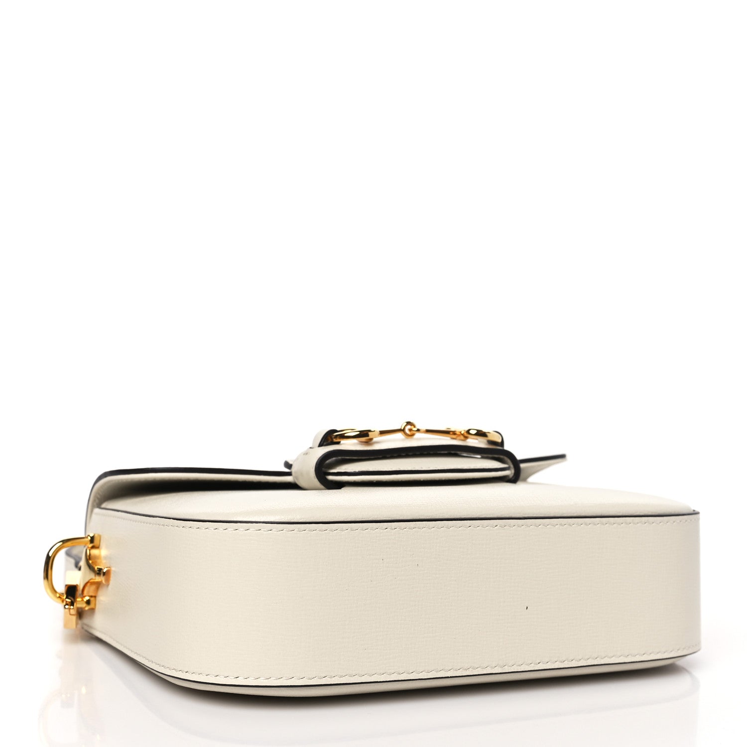 Gucci Azalea Calfskin Web Mini Horsebit 1955 Shoulder Bag Mystic White 4 of 9