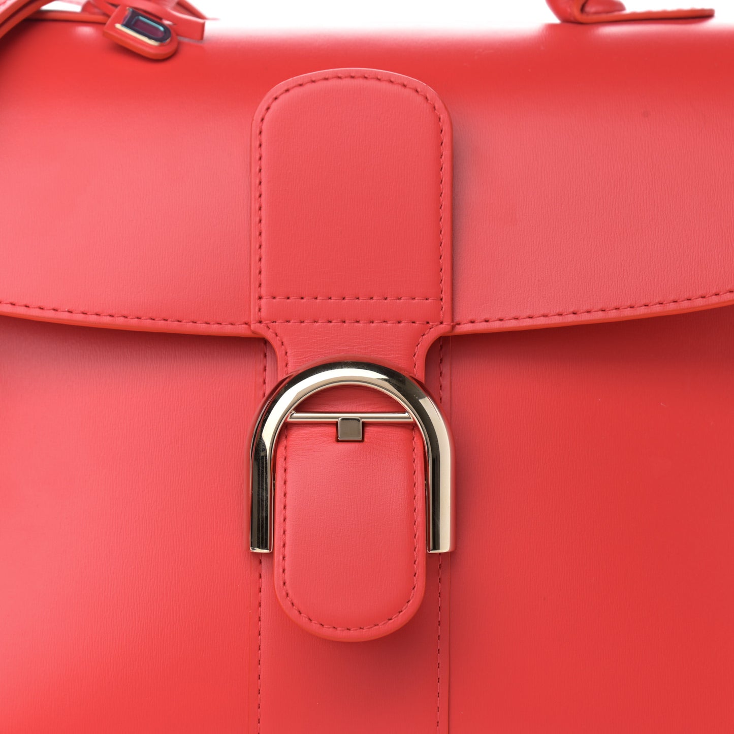 Box Calfskin MM Brillant Satchel Red