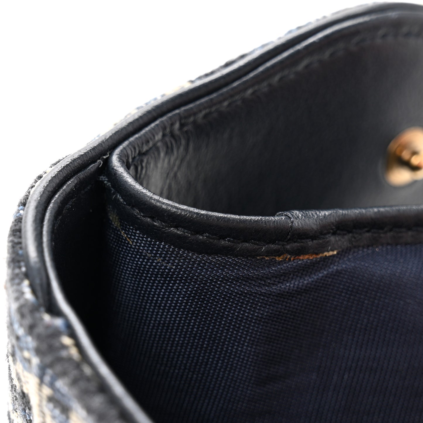 Oblique Saddle Lotus Wallet Blue