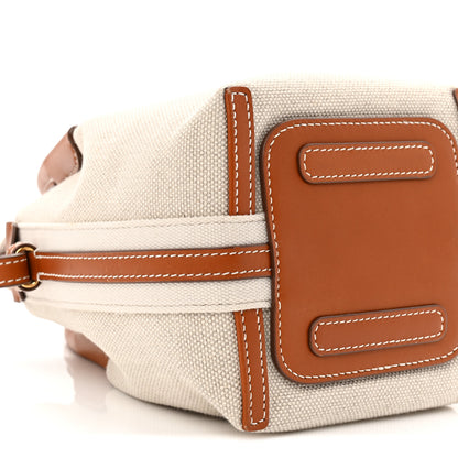 Loro Piana Cotton Linen Calfskin Micro Bale Bag Natural Warm Tan 8 of 9