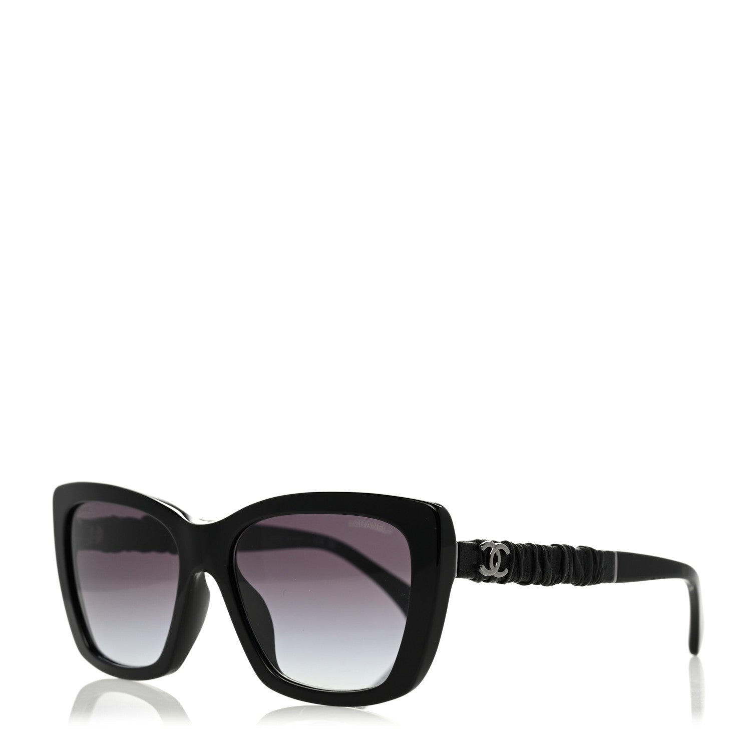 Chanel Acetate Calfskin Polarized Square Sunglasses 5476-Q-A Black 1 of 8