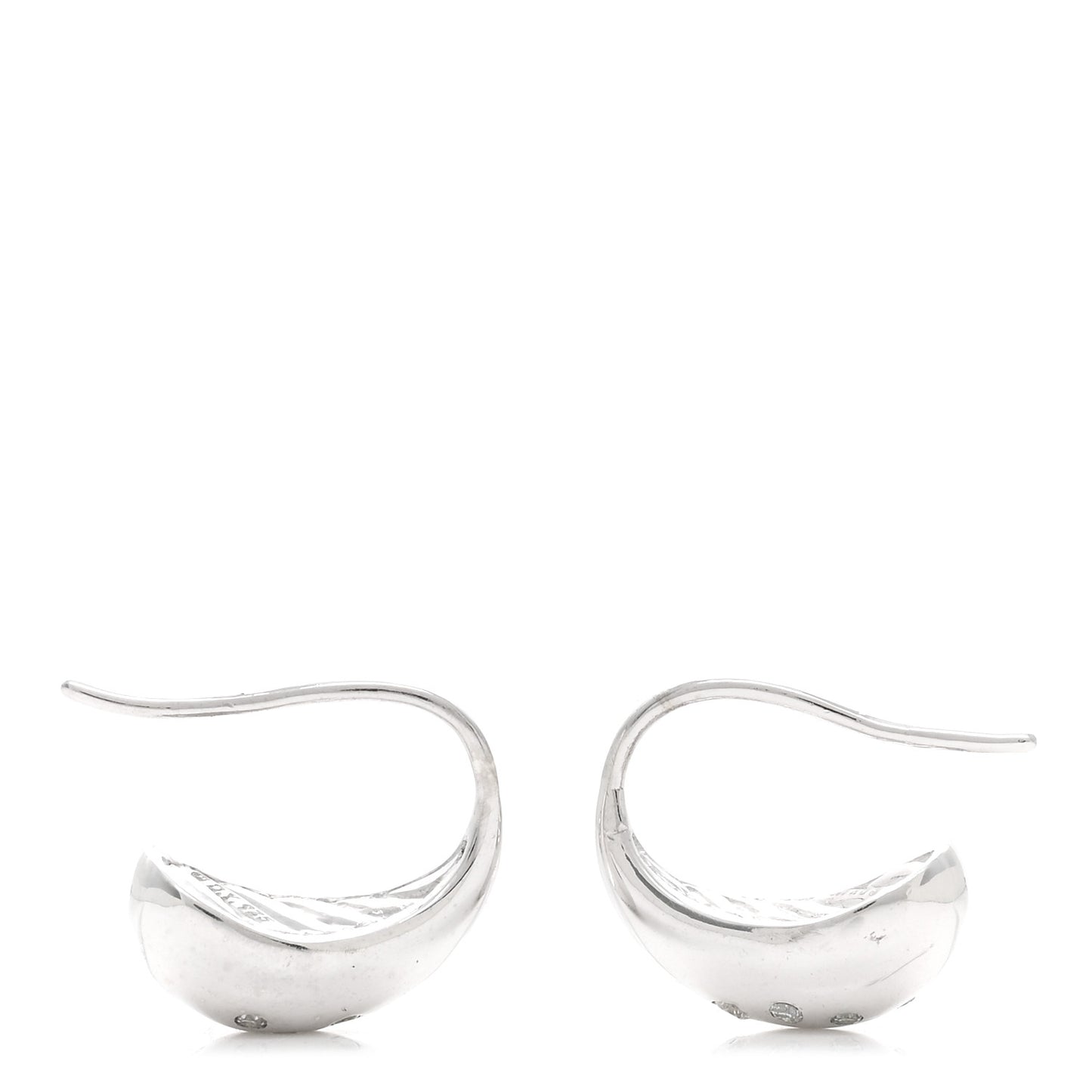 Sterling Silver Diamond 15mm Pure Form Earrings