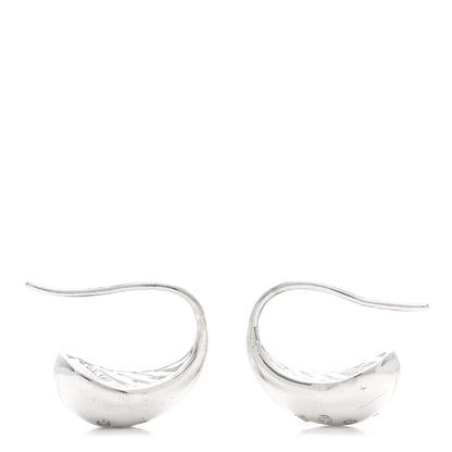 David Yurman Sterling Silver Diamond 15mm Pure Form Earrings 3 of 4