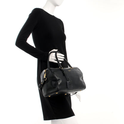 Saint Laurent Smooth Calfskin Classic Duffle 6 Bag Black 3 of 11