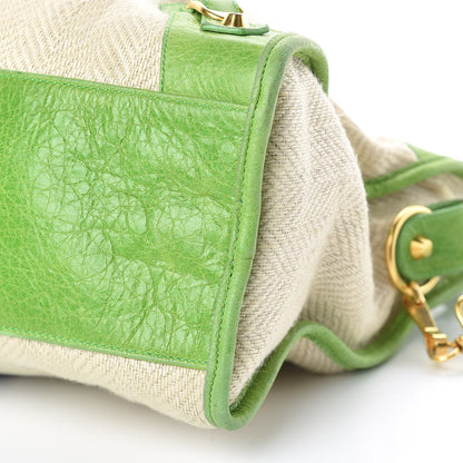 Balenciaga Agneau Linen Classic Hardware City Green 13 of 17