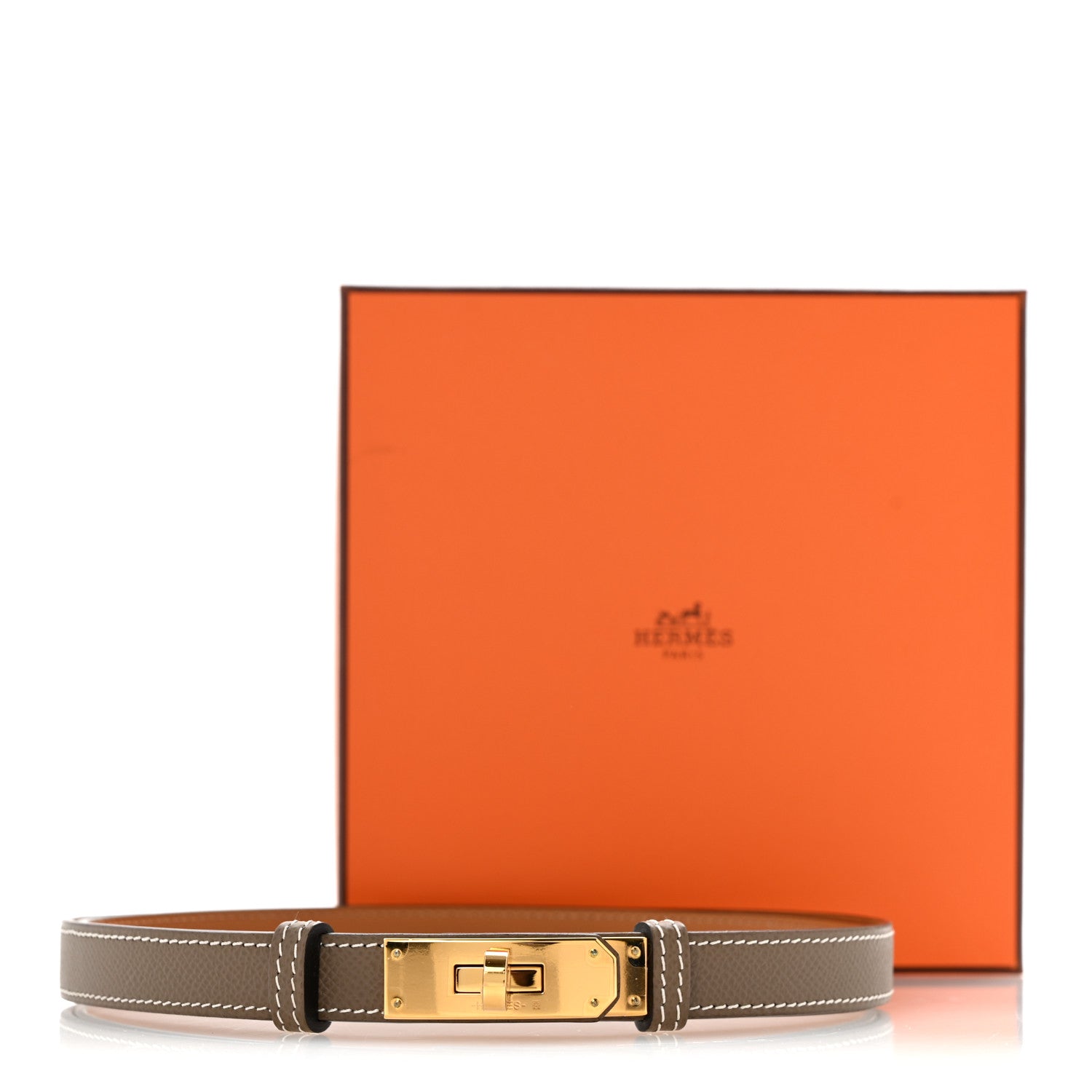 Hermes Epsom Kelly Belt Etoupe 4 of 4