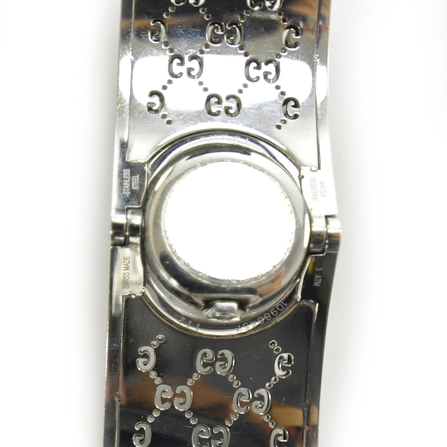 Stainless Steel Diamond Bezel 23mm Twirl Quartz Watch Brown