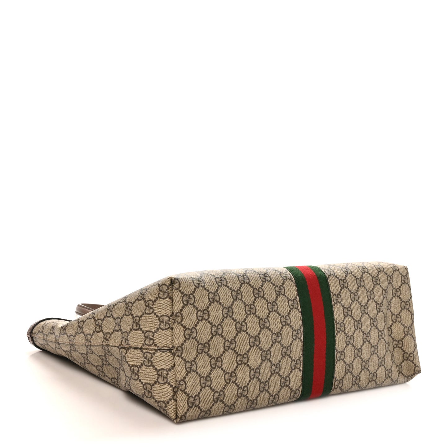 GG Supreme Monogram Medium Ophidia Shopping Tote Brown