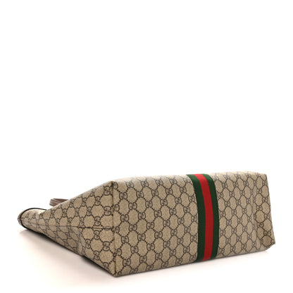 Gucci GG Supreme Monogram Medium Ophidia Shopping Tote Brown 3 of 9
