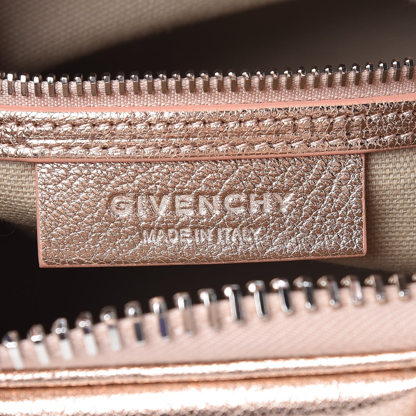 Metallic Sugar Goatskin Mini Antigona Light Pink