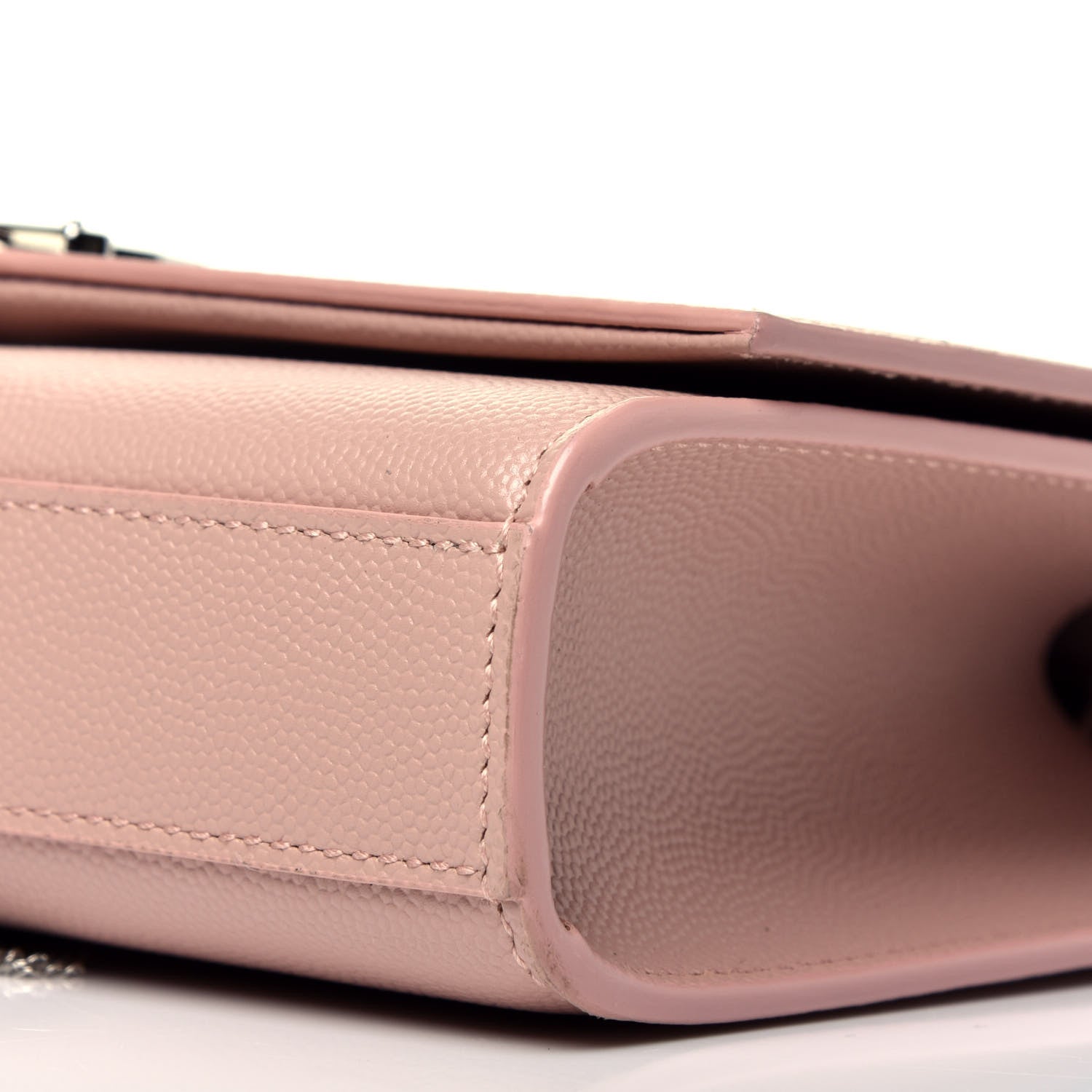 Saint Laurent Grain De Poudre Small Classic Monogram Kate Tassel Satchel Pale Blush 9 of 9