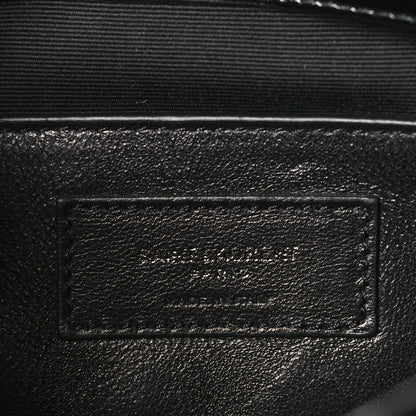 Saint Laurent Crinkled Calfskin Matelasse Monogram Baby Niki Chain Satchel Black 6 of 9