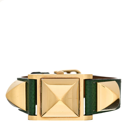 Hermes Stainless Steel Courchevel 23mm Medor Quartz Watch Vert Clair 2 of 5