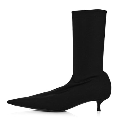 Balenciaga Jersey Crepe Extreme Pointed Toe Knife Booties 38.5 Black 1 of 6