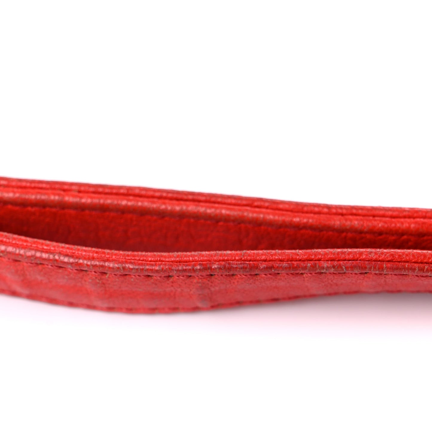 Wrinkled Lambskin Chevron Quilted Large Surpique Tote Red