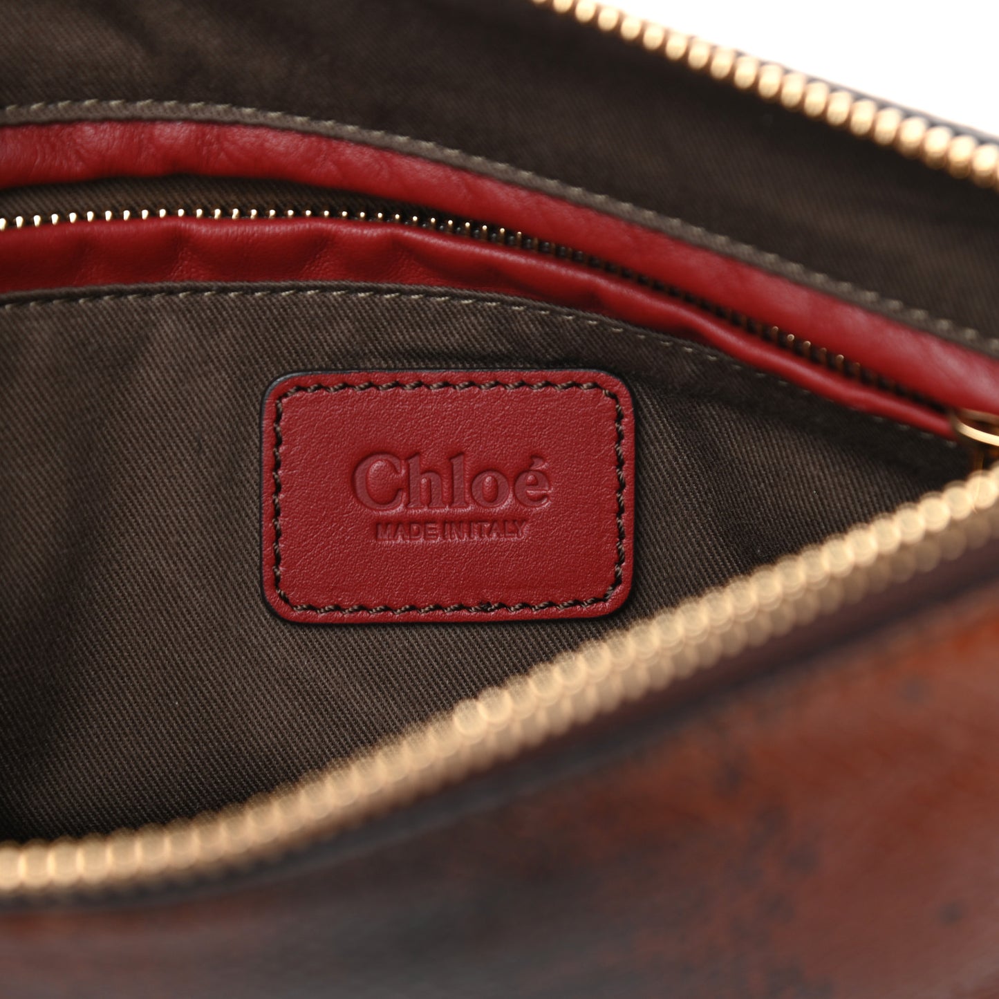 Calfskin Watersnake Embossed Medium Marcie Satchel Sepia Brown