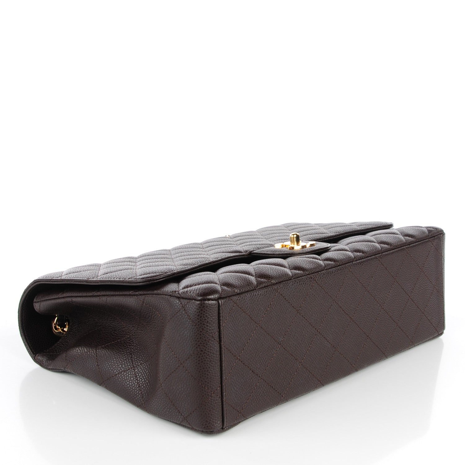 Chanel Caviar Quilted Maxi Single Flap Brown 4 of 9