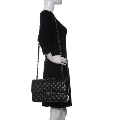 Chanel Caviar Quilted Jumbo Double Flap Black 2 of 11