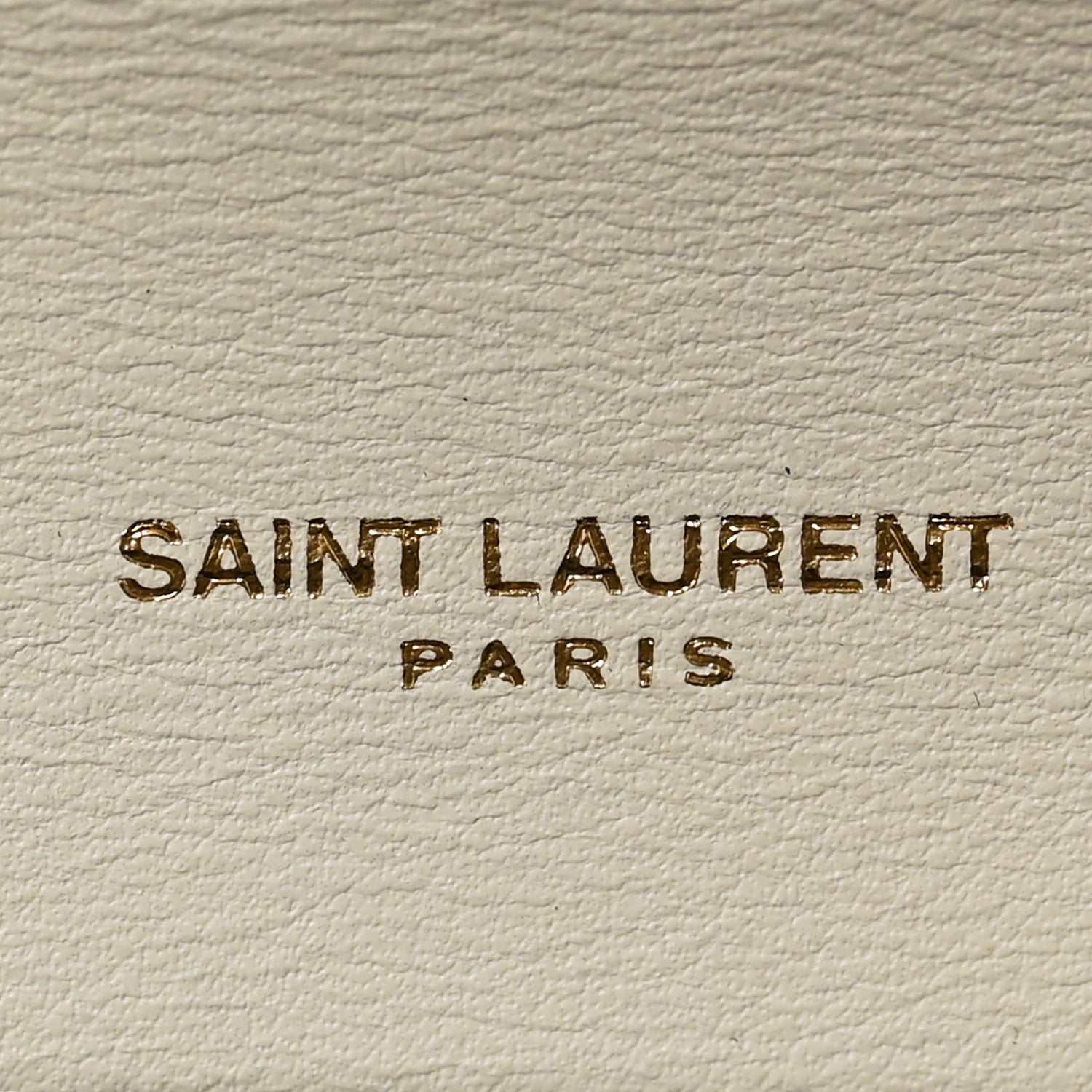 Saint Laurent Calfskin Crocodile Embossed Monogram Uptown Chain Wallet Crema Soft 5 of 8
