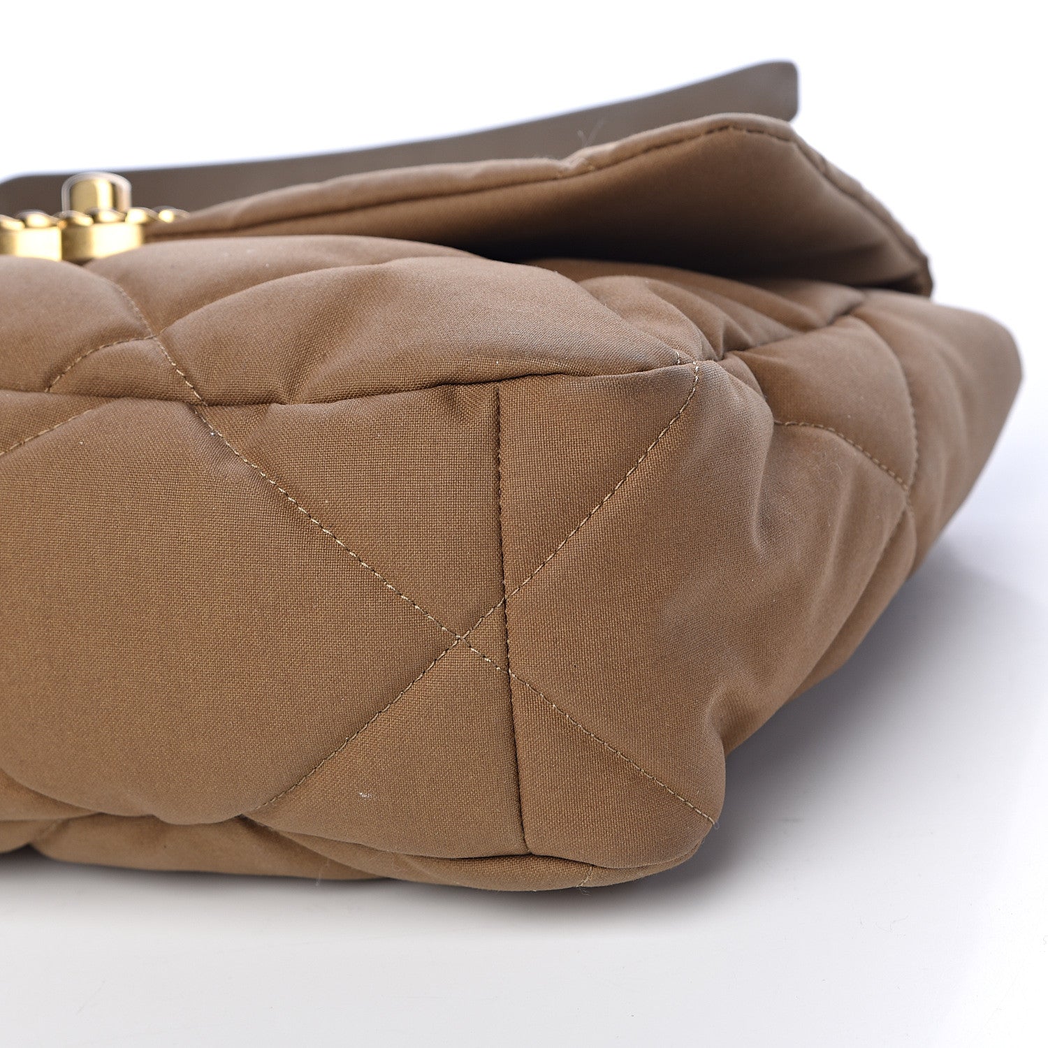 Chanel Canvas Quilted Large 19 Flap Bronze 9 of 11