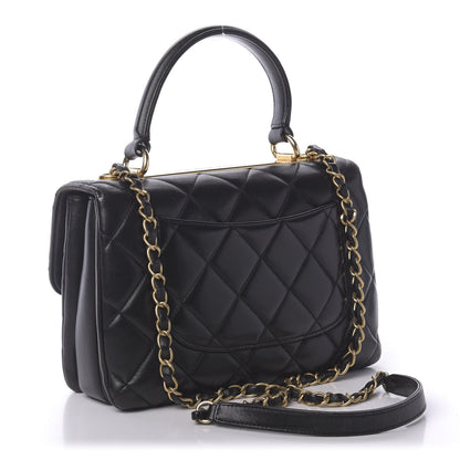 Chanel Lambskin Quilted Small Trendy CC Dual Handle Flap Bag Black 3 of 10