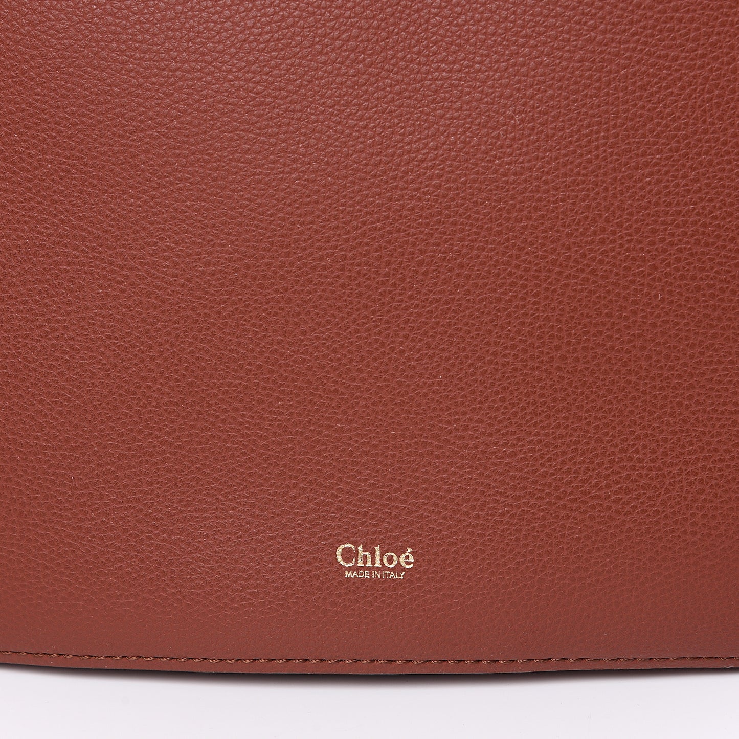 Smooth Grained Calfskin Medium Aby Tote Sepia Brown