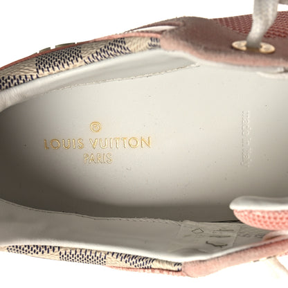 Louis Vuitton Suede Damier Azur Run Away Sneakers 39 Pink 8 of 9
