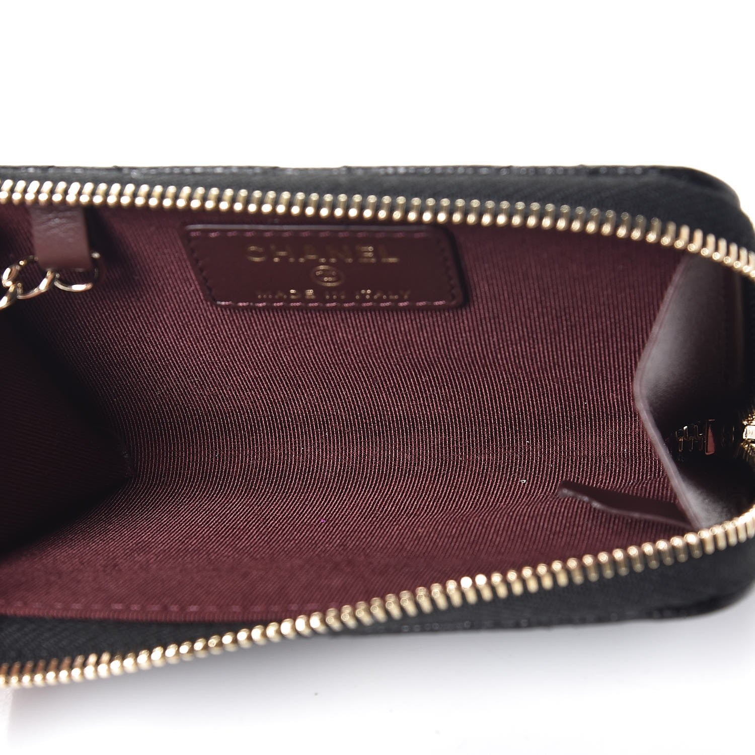 Chanel Iridescent Caviar Quilted Key Holder Case Black 5 of 8