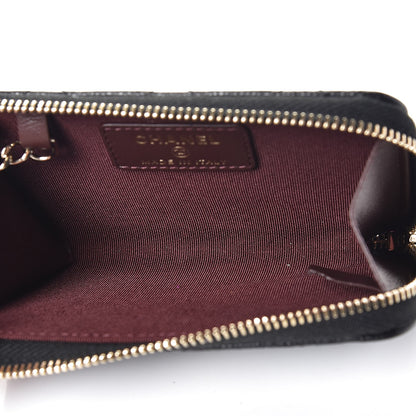 Chanel Iridescent Caviar Quilted Key Holder Case Black 5 of 8