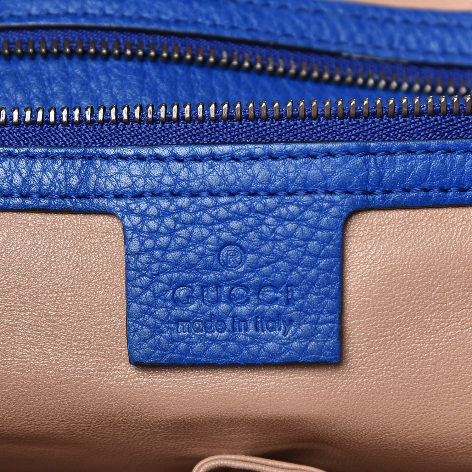 Gucci Suede Bamboo Fringe Small Shopper Tote Blue 6 of 10