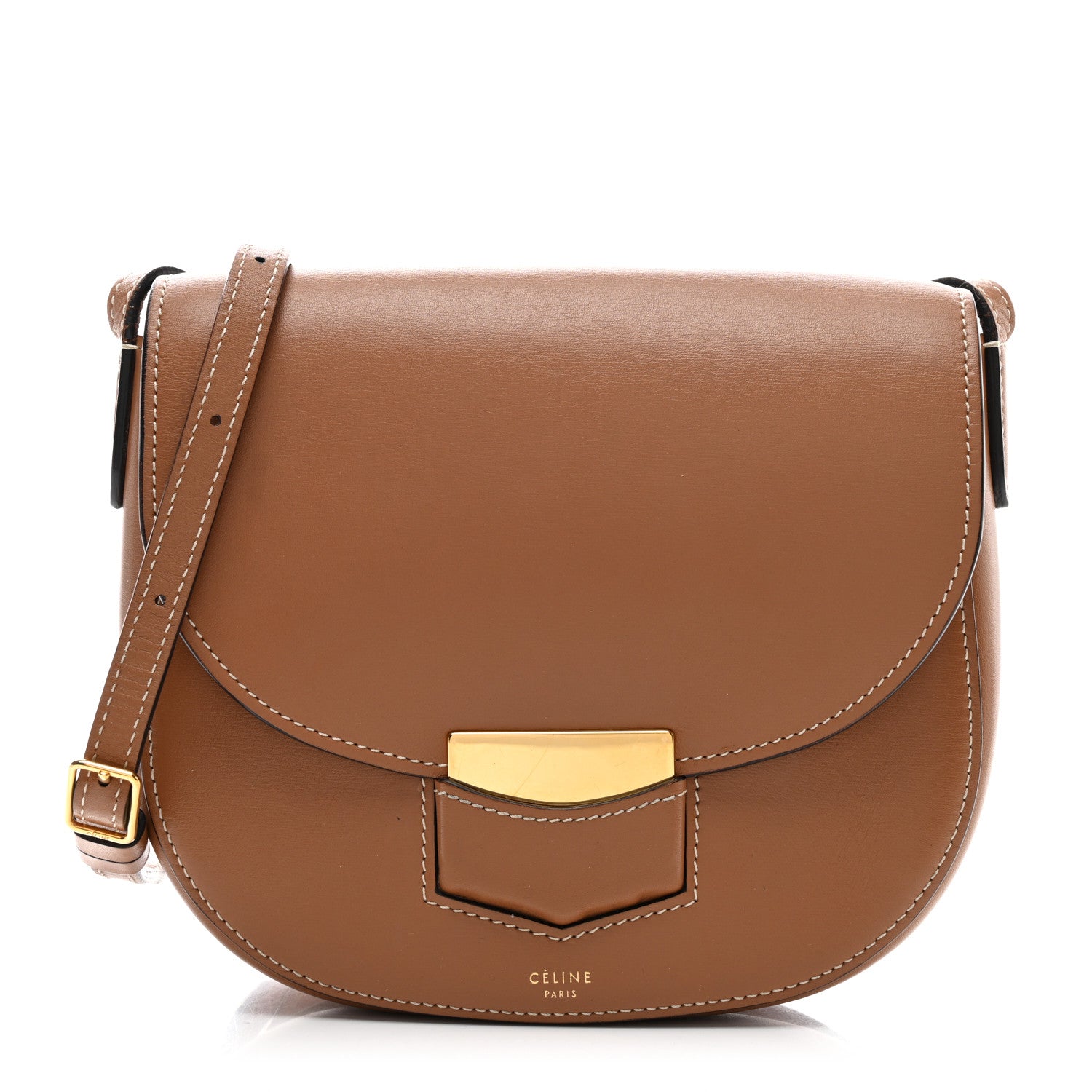 Celine Supersoft Calfskin Small Trotteur Caramel 1 of 10
