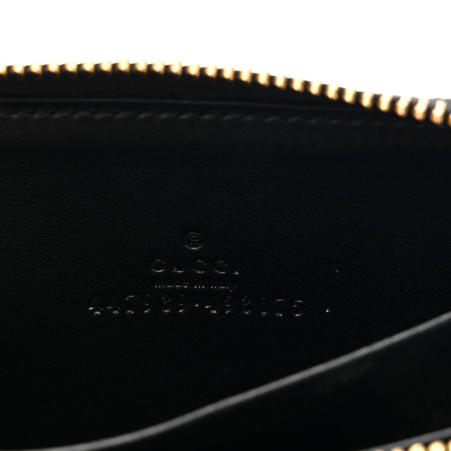 Guccissima Zip Around Coin Purse Wallet Black