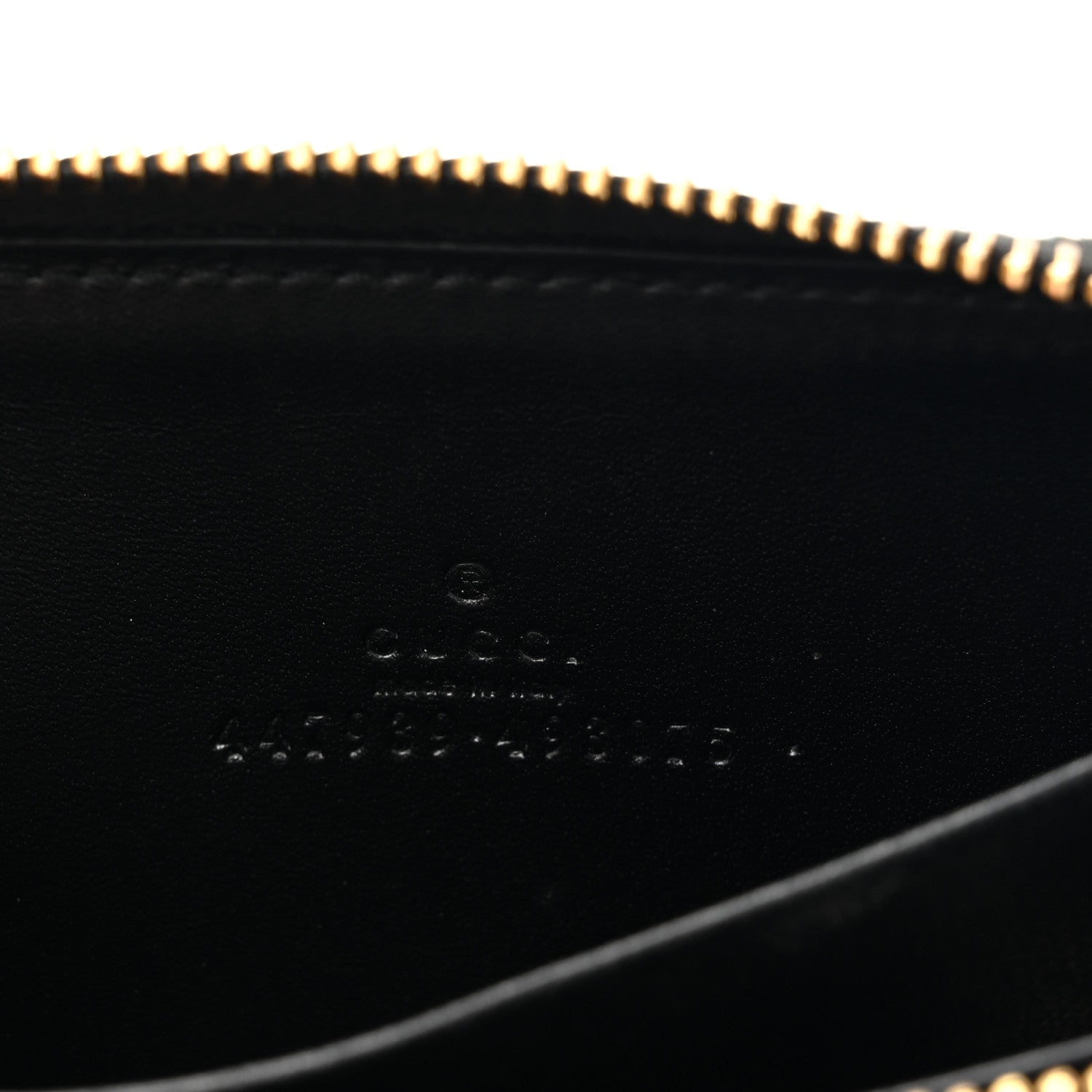 Gucci Guccissima Zip Around Coin Purse Wallet Black 6 of 7