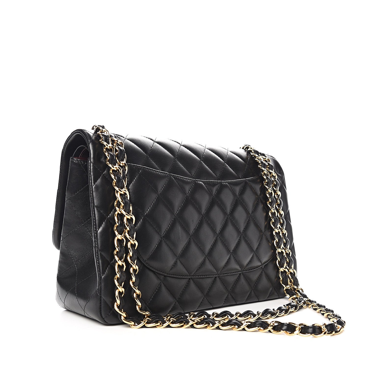 Chanel Lambskin Quilted Jumbo Double Flap Black 2 of 16