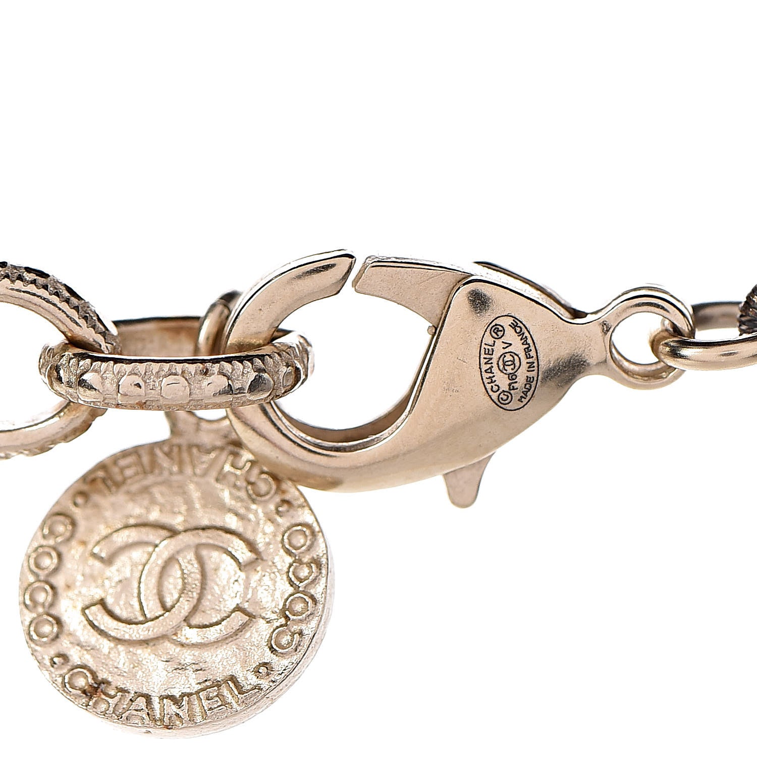 Chanel Pearl CC Short Necklace Gold 5 of 7