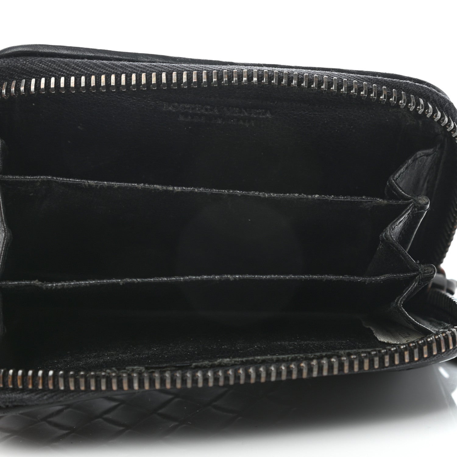 Bottega Veneta Nappa Intrecciato Zip Around Coin Purse Black 5 of 7