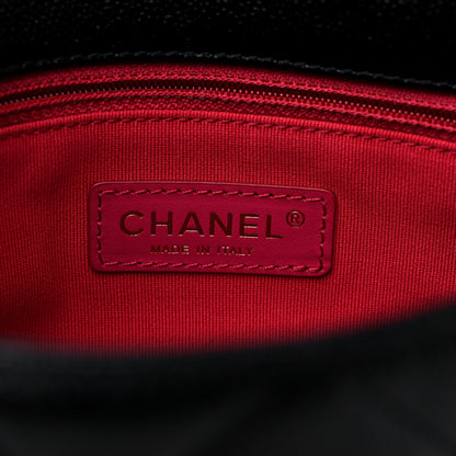 Chanel Shiny Caviar Quilted Large Chain Melody Flap Black 6 of 9