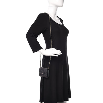 Chanel Iridescent Caviar Quilted Flap Card Holder On Chain Black 2 of 12