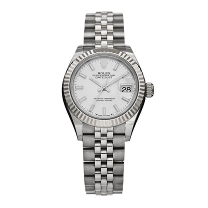 Rolex Stainless Steel 18K White Gold 28mm Oyster Perpetual Datejust Watch Silver 279174 1 of 5