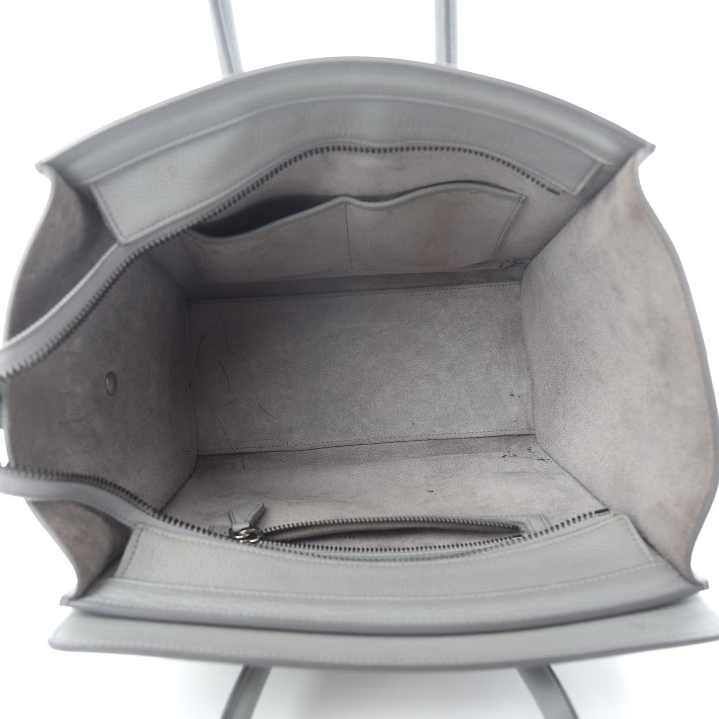Baby Drummed Calfskin Micro Luggage Sky
