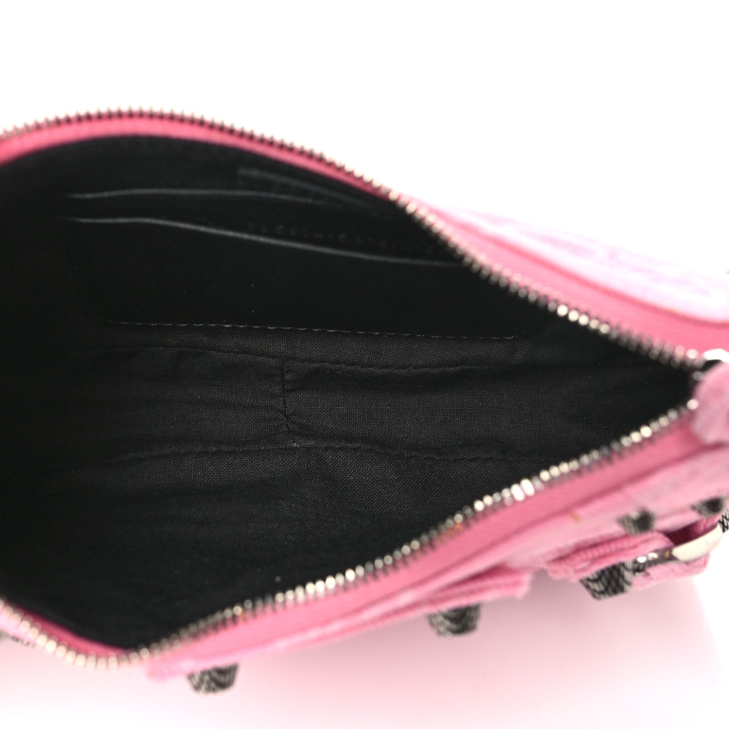 Balenciaga Washed Denim BB Monogram Le Cagole Mini Purse With Chain Pink 5 of 10