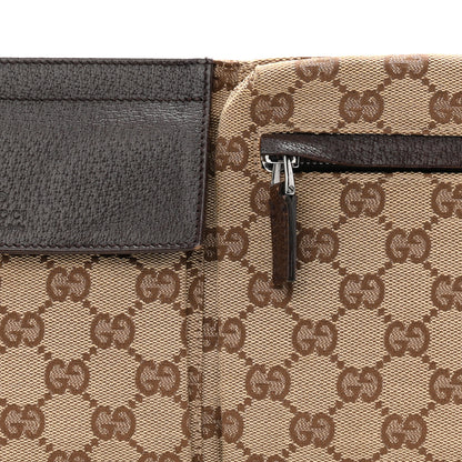 Gucci GG Monogram Double Pocket Belt Bag Dark Brown 8 of 10