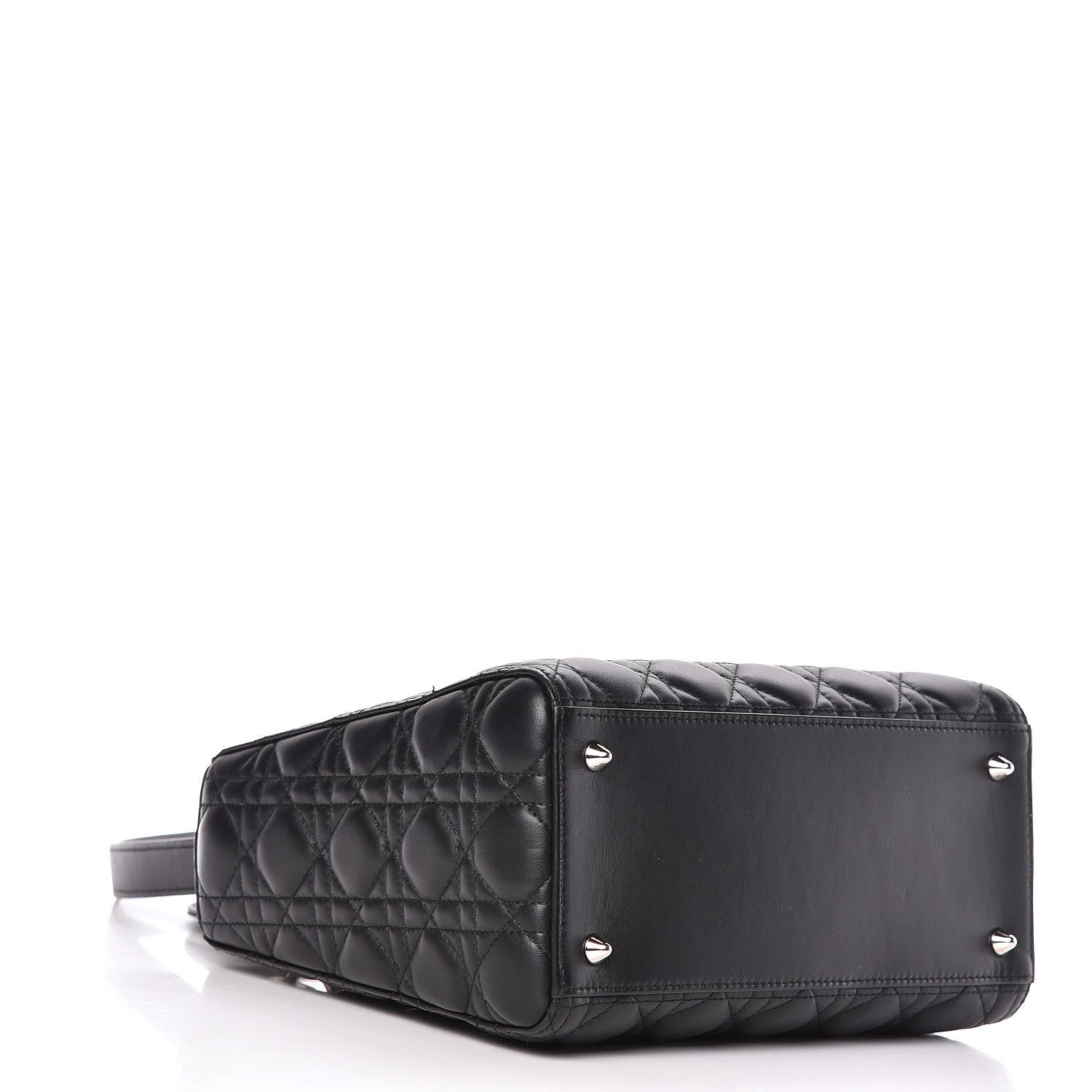 Christian Dior Lambskin Cannage Medium Lady Dior Black 4 of 13