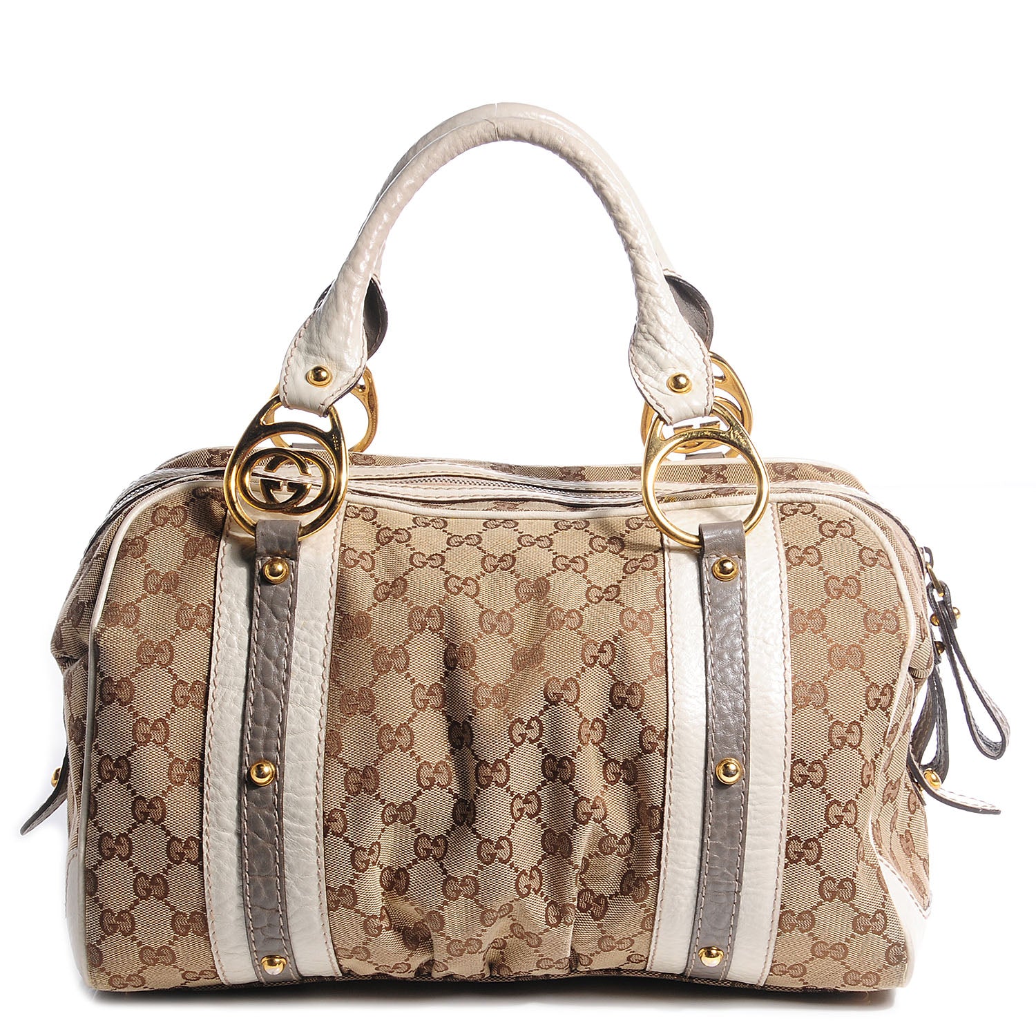 Gucci Monogram Interlocking Medium Boston Off White 1 of 8