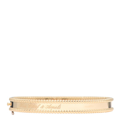 Van Cleef & Arpels 18K Yellow Gold Perlee Signature Bangle Bracelet M 1 of 6