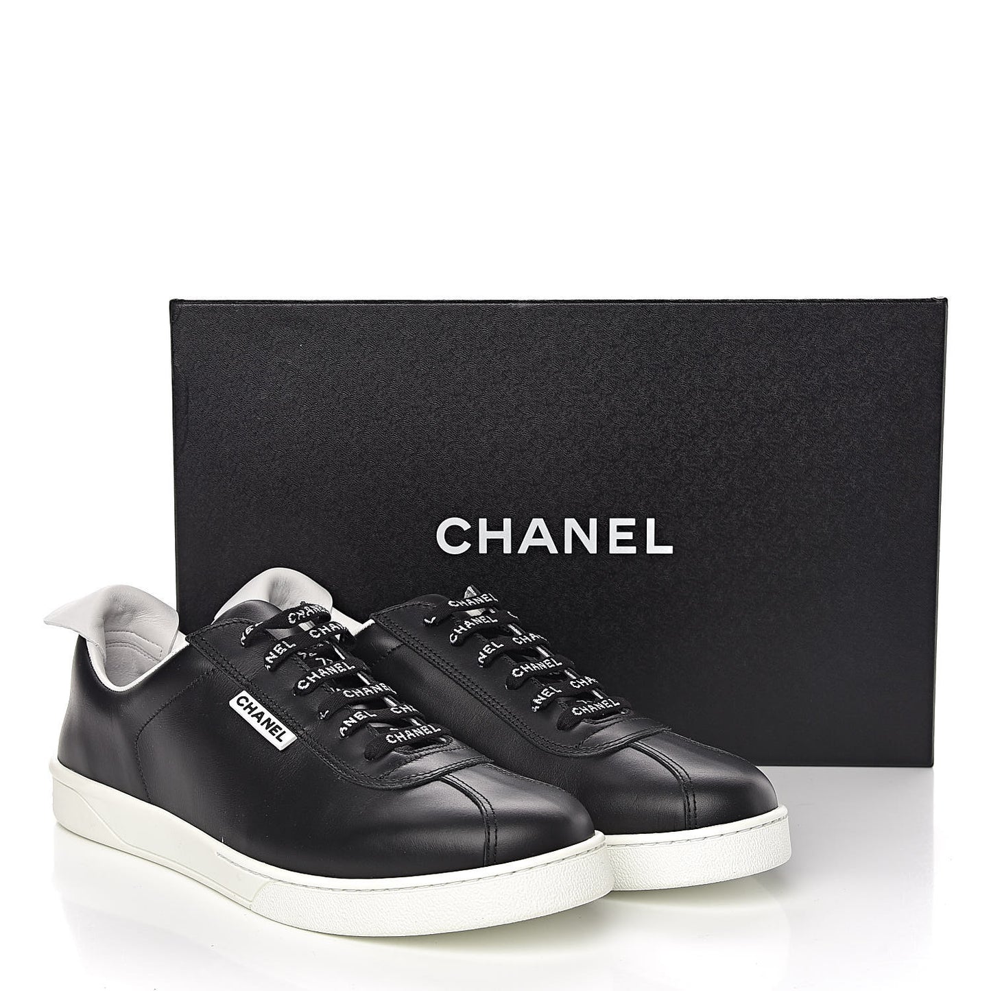 Calfskin Mens Sneakers 45 Black