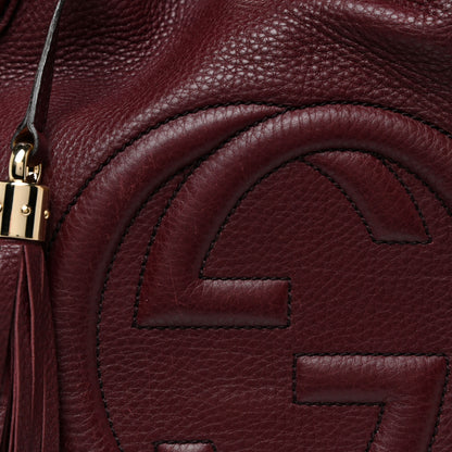 Gucci Pebbled Calfskin Medium Soho Shoulder Bag Bordeaux 7 of 24