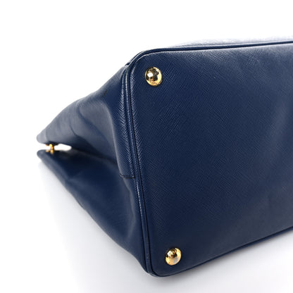 Prada Saffiano Lux Large Tote Bluette 7 of 9