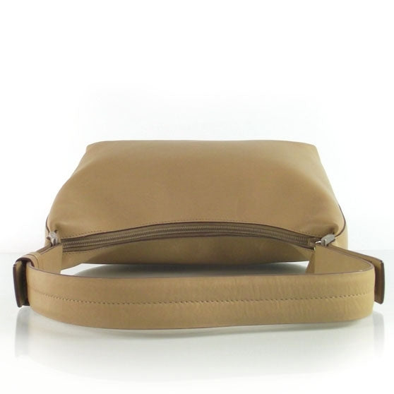 Leather Large Tote Beige