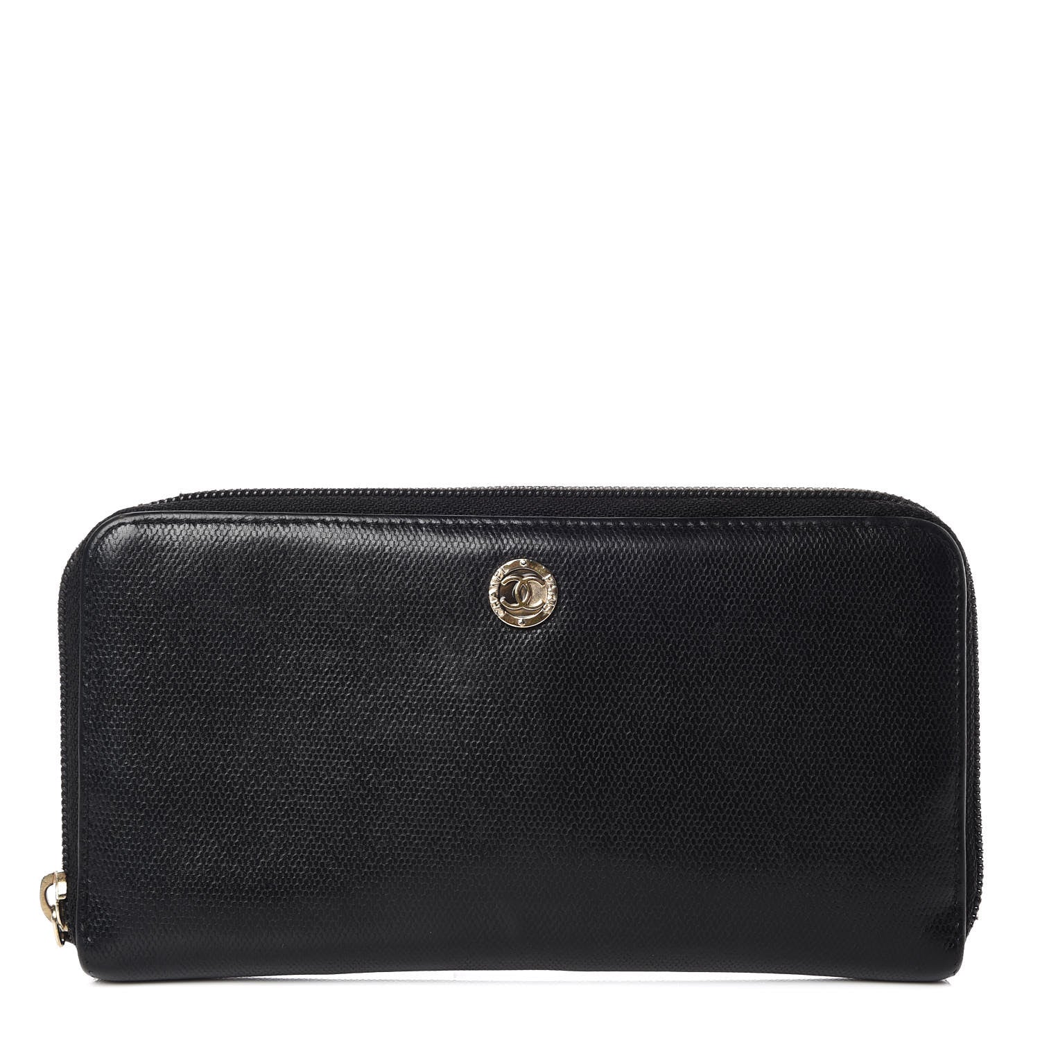 Chanel Grained Calfskin Large CC Zip Around Wallet Black 1 of 10